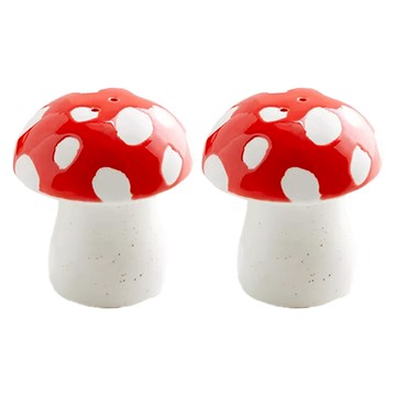 DOIY Amanita Red 蘑菇 6x5x6.5cm 陶瓷材質  胡椒鹽罐2入  1組