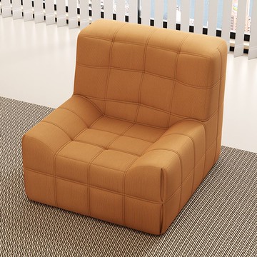 毛毛蟲懶人沙發網紅豆腐方塊小戶型客廳臥室陽臺休閒單人沙發躺椅