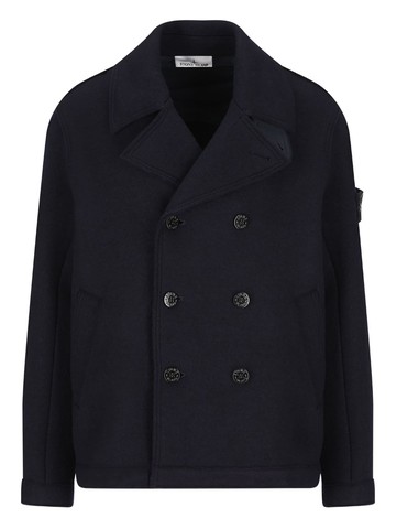 stone island double-breasted coat