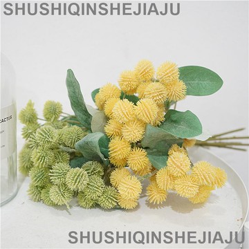 滿280元出貨 仿真花 假花 可開發票 高品質仿真花把束板栗果毛栗果家居裝飾插花diy配飾攝影道具擺設