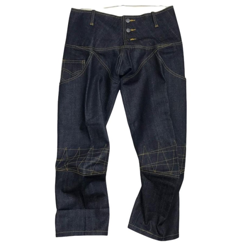 Christopher Nemeth Trousers 2036 Denim yelow stich 変形デニム 