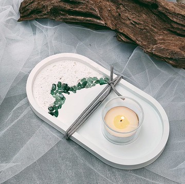 【新年開運禮盒】水晶香氛石膏盤-開運小物(可選設計師指定香氛水