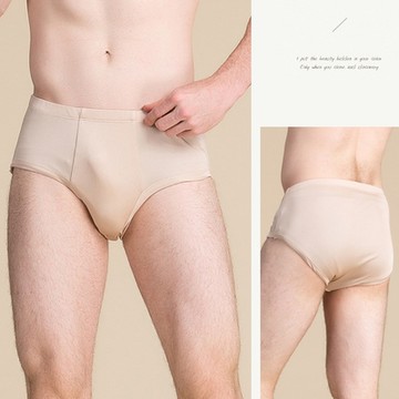 雙面針織蠶絲感三角內褲/男士內褲 XL 隨機色(老闆不賣了!! )