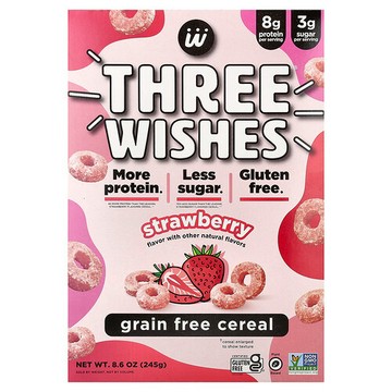 Three Wishes, 無穀物燕麥，草莓味，8.6 盎司（245 克）