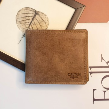 E7TH. 真皮多折男仕短皮夾(072733lt)