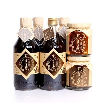 【黑豆桑】精緻美味四寶組(缸底醬油x3+金豆醬油x1+辣豆瓣x1+黑豆豉x1)