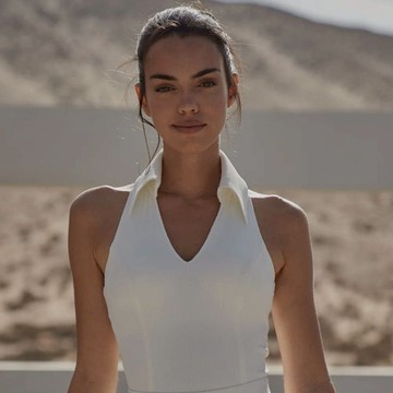 SLEEVELESS POLO TANK TOP 時尚黑 M