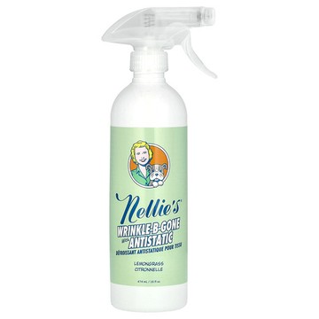 Nellie's, Wrinkle-B-Gone，抗靜電，檸檬草香，16 液量盎司（474 毫升）