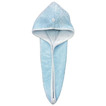 Gemini 双星毛巾 加厚雙層珊瑚絨超吸水乾髮帽 雙倍加絨加厚 自帶掛繩 方便收納  藍色  1個