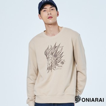 【㊙年貨獨家價】手繪側鬼大學長TEE(卡其) - BLUE WAY 鬼洗い