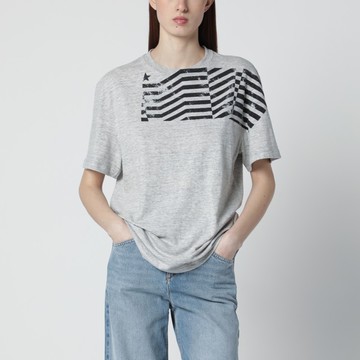 Grey T-shirt with logo print