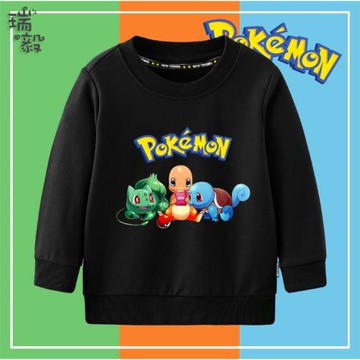 精靈寶可夢御三家杰尼龜小火龍滅蛙種子圓領衛衣男女兒童學生長袖