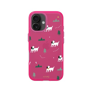 iPhone 16 Clear 粉漾桃 - 小犬工作室 The little K9s - 看山小犬：Adventure Begins