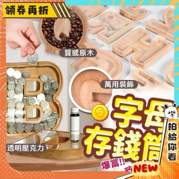 【隔日配+免運💥驚喜儀式感】字母 造型 存錢筒 撲滿 交換禮物 零錢筒 聖誕 北歐風 擺設 木質存錢筒 生日禮物 英文