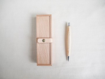 原木筆盒組/自動筆 禮物 文具