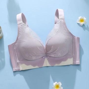 【Amhome】洞洞薄杯大胸顯小胸內衣聚攏防下垂收副乳調整型無鋼圈文胸罩# 118627 (現貨+預購)