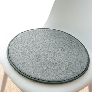 Inroom 素色柔軟圓形坐墊  40厘米  灰色