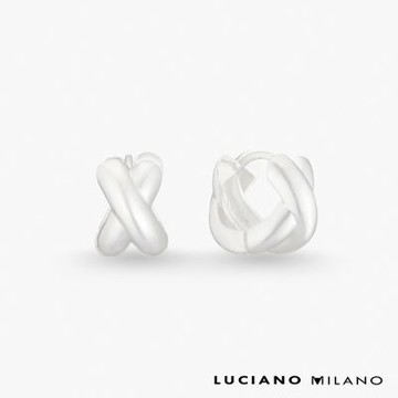 LUCIANO MILANO 敲敲記號純銀耳環(銀色)