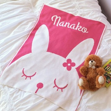 客製化姓名毯子・Bunny 60x80cm