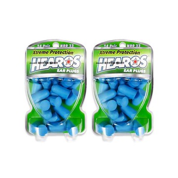 (2盒28對超值組)美國Hearos-PU泡棉柔軟慢回彈高密度透氣舒適護聽力靜音耳塞14對/盒-型號5826藍色(NRR32~33dB降噪隔音)