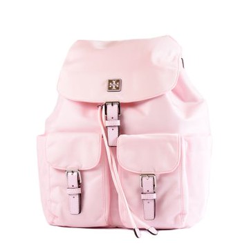 TORY BURCH 專櫃款 VIRGINIA 尼龍束口翻蓋後背包-粉色