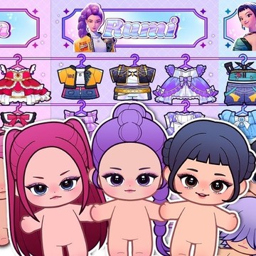 【臺灣-出貨】免剪韓國KPOP獵魔女團男團-版安靜書換裝兒童手工創意玩具