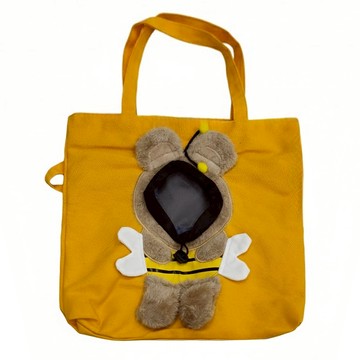 萌趣帆布寵物露頭包  275g  Yellow  1個