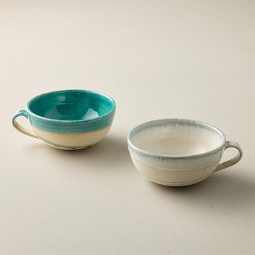 日本澤藍美濃燒｜森林湯碗 - 2件組(11.5cm)