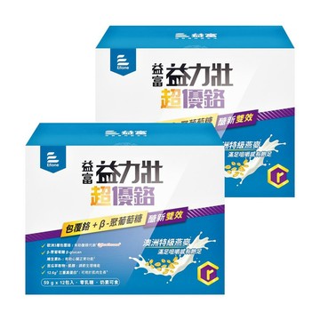 益富 益力壯超優鉻雙效營養配方 59gx12包/盒 (2盒) 添加燕麥