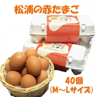 養鶏場直送!松浦の赤たまご(40個)