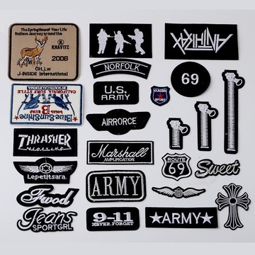 補衣服圖案可縫可貼時尚圖案徽章布貼衣服貼補丁貼羽絨服修復貼補