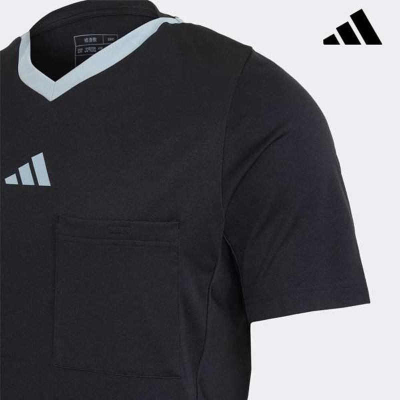 未使用 adidas サッカー 長袖 審判服 レフリーウェア ブラック 黒