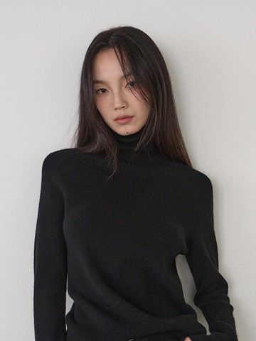 CASH HOLGAMENT TURTLENECK KNIT (BLACK)