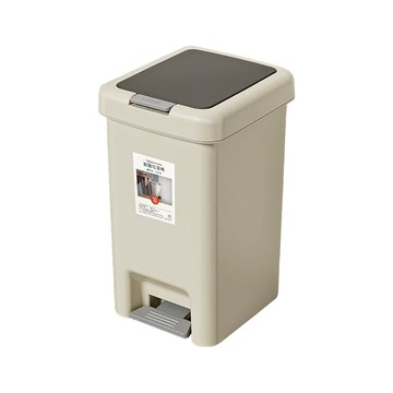 巧可 10L雙開蓋腳踏垃圾桶 腳踏式垃圾桶 密封腳踩垃圾桶 廚房浴室窄縫收納桶 提手垃圾筒