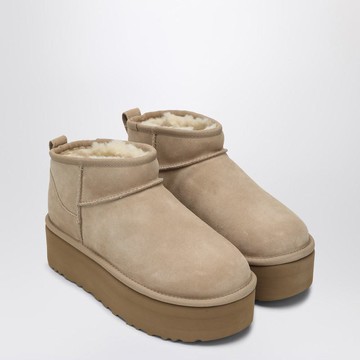 UGG Classic Ultra Mini Boots With Sand-Coloured Platform