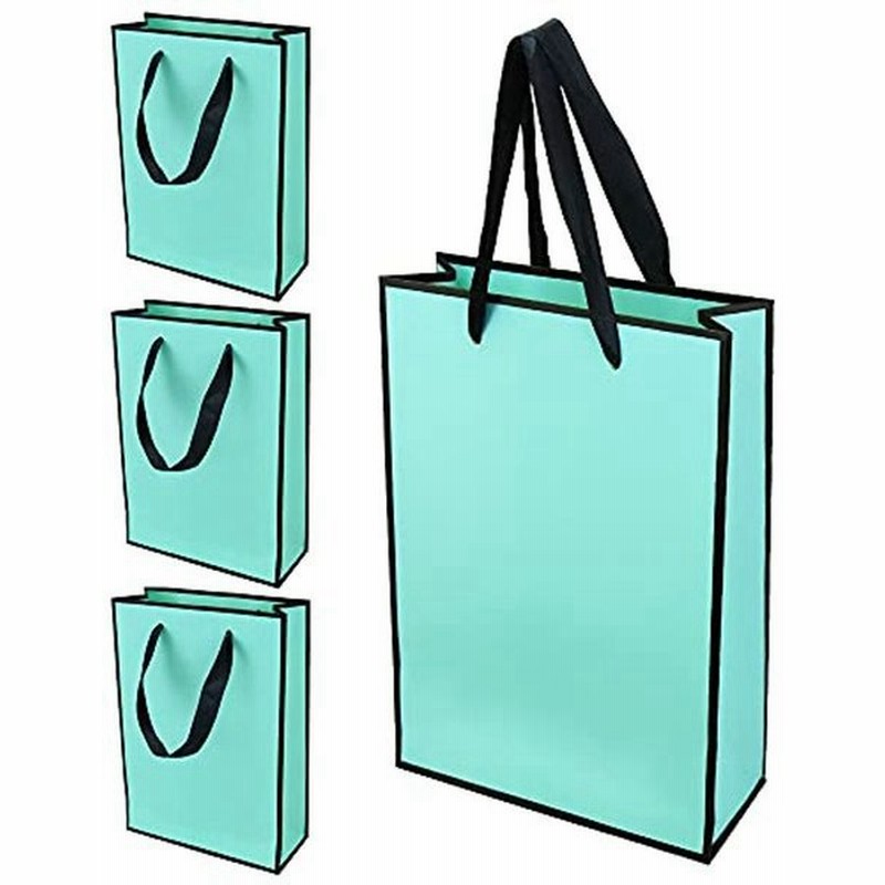 ラッピングギフトバッグ プレゼント 包装 おしゃれ 厚手 紙袋 高級 4枚 ターコイズブルー 通販 Lineポイント最大0 5 Get Lineショッピング