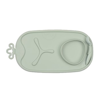 b.box 隨行矽膠餐墊 寶寶餐墊 外出便攜 安全無毒  莫蘭迪綠  1個