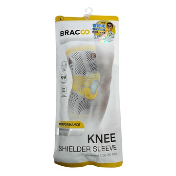 BRACOO 奔酷 高效透氣支撐護膝套 KP41  L(45~51cm)  1件