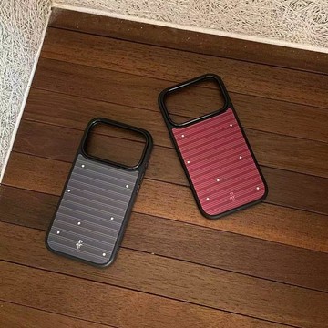 ✨iphone手機殼✨ins風復古個性條紋黑邊玻璃手機殼適用蘋果iPhone17promax高級感