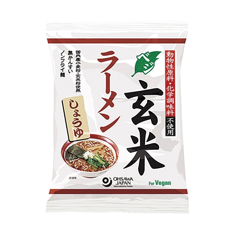 オーサワのベジ玄米ラーメン（しょうゆ）112g(うち麺80g)