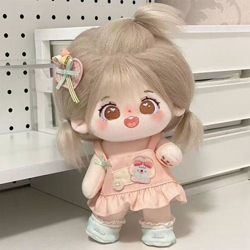 新品🥇棉花娃娃20正版cm骨架毛絨玩偶人形公仔換裝女孩生日禮物閨蜜斗篷娃娃換裝扭扭棒衣服 娃衣套裝 可愛棉花娃娃