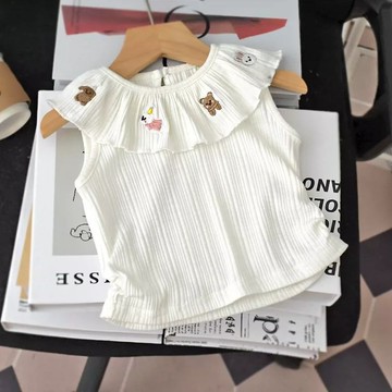 Mimo⭐女童背心夏季寶寶吊帶純棉夏裝外穿薄款無袖上衣