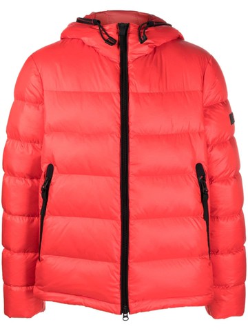 Peuterey - logo-patch padded jacket - men - Polyamide/Polyamide/Duck Feathers/Duck Down - L - Red