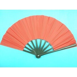 小功夫扇子 尼龍布扇子(小黑色膠桿.紅色素面布)MIT製/一支入(定50)【APP滿額下單10%點數(單一帳號最高5000點)】1/31止