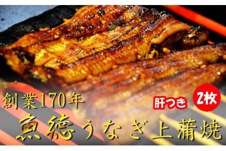 創業170年　うなぎ上蒲焼2枚セット　肝つきで焼いています