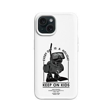 iPhone 15 SolidX 白 - KID - 黑色小鴨淺潛水款