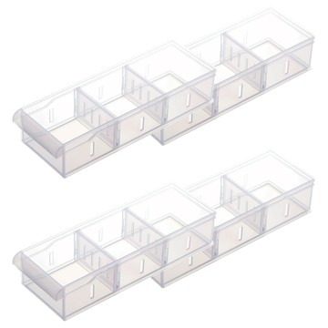 KEYWAY 聯府 FINE隔板整理盒 W9 LF3004  透明色  4個