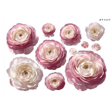 【10月新品4】20-22-0134 裁切紙・拼貼素材 陸蓮花