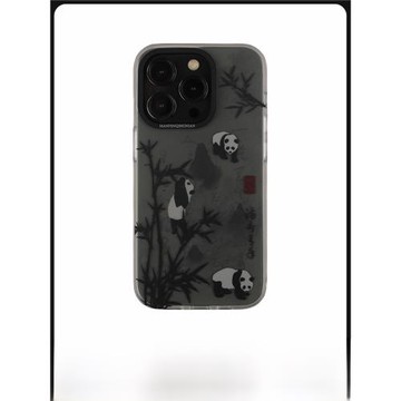 滿分青年 竹林熊貓小眾手機殼鏡頭加高保護殼創意適用于蘋果iPhone16ProMax14pro15promax華為mate60/70pro