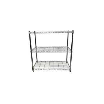 Top queen 【Top queen】45 x 90 x 75 cm 三層鐵力士鍍鉻萬用收納架
